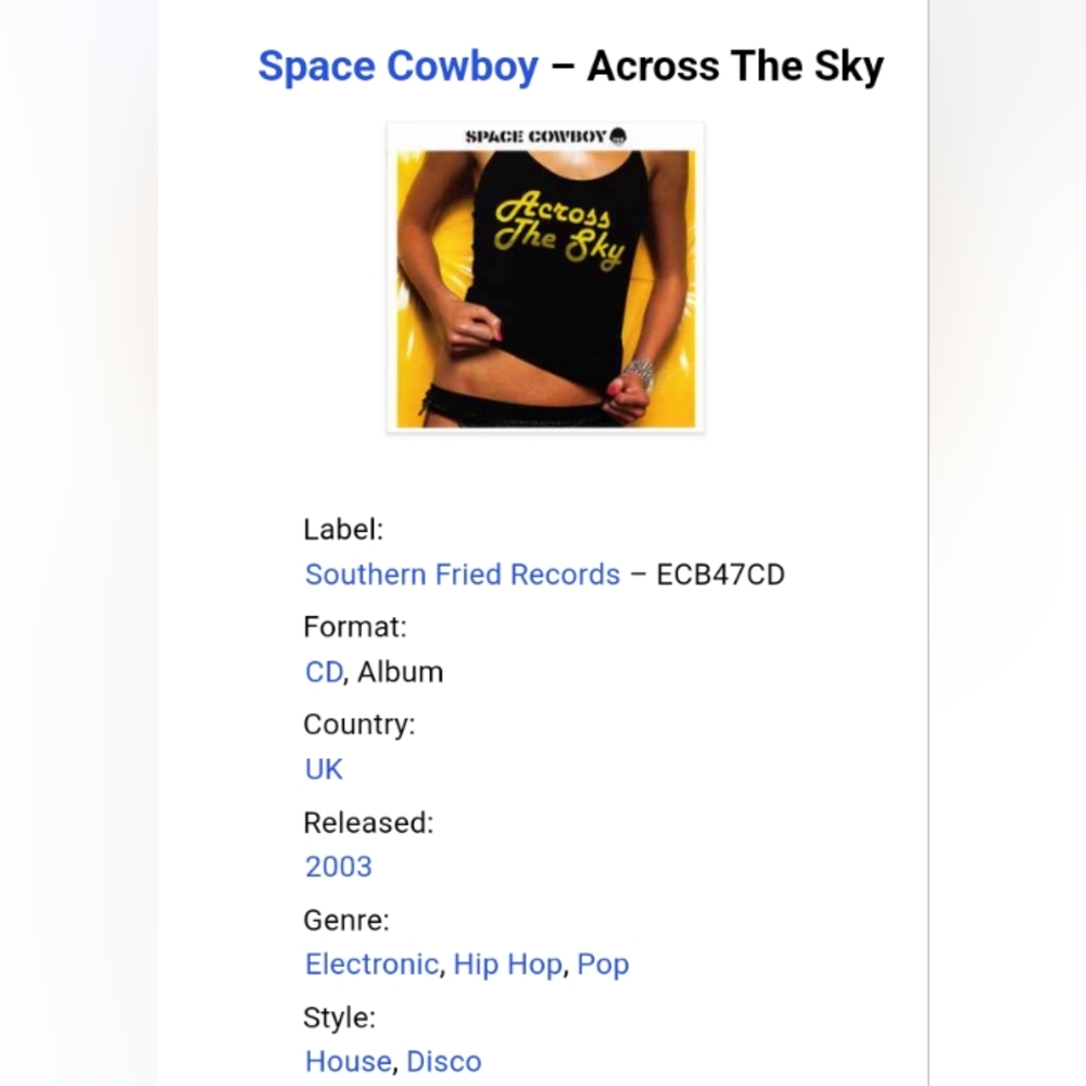 𝑺𝒑𝒂𝒄𝒆 𝑪𝒐𝒘𝒃𝒐𝒚 𝑨𝒄𝒓𝒐𝒔𝒔 𝑻𝒉𝒆 𝑺𝒌𝒚 𝑪𝑫 - Picture 4 of 12